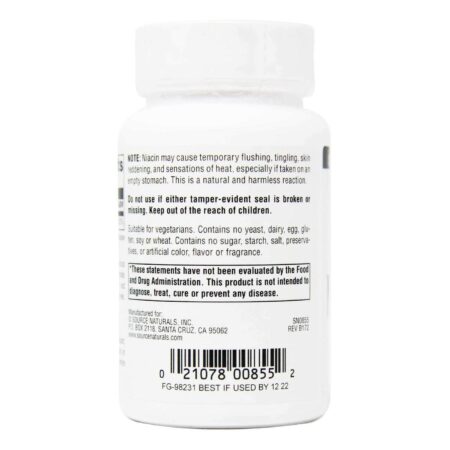 Source Naturals, Niacina 250mg - 100 Tabletes - Image 3