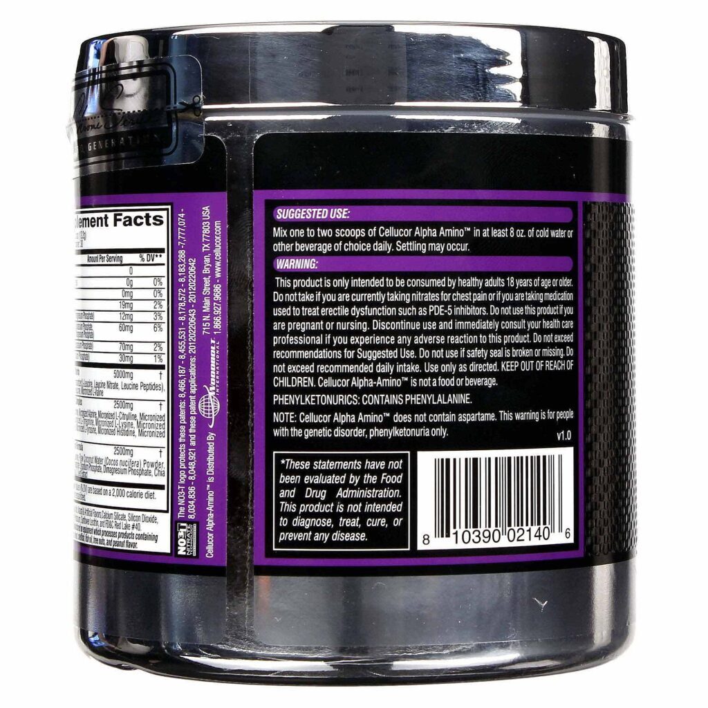 Cellucor Alpha Amino Melancia - 30 Porções: Recuperação e Performance Muscular - Imagem 3