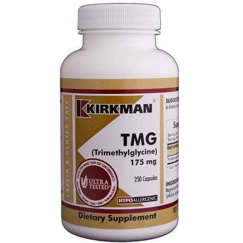 Kirkman Labs TMG (Trimetilglicina) 250 Cápsulas Vegetarianas - Pureza e Suporte Metabólico