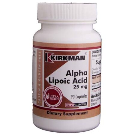 Kirkman Labs, Ácido Alfa Lipóico, Hipoalergênico 25 mg - 90 Cápsulas