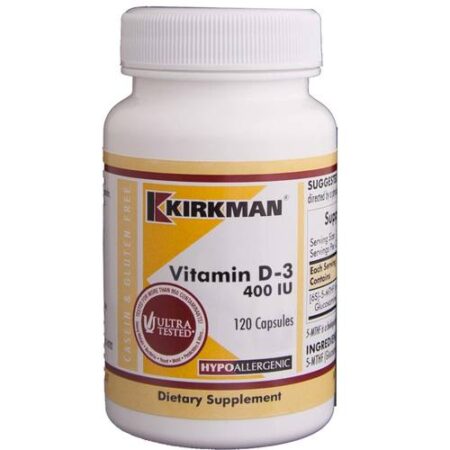 Kirkman Labs Vitamina D-3 - 400 IU - 120 Cápsulas Vegetarianas