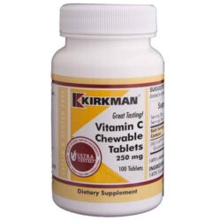 Kirkman Labs Vitamina C 250 mg - 100 Comprimidos Mastigáveis Sabor Laranja - Imunidade e Bem-Estar