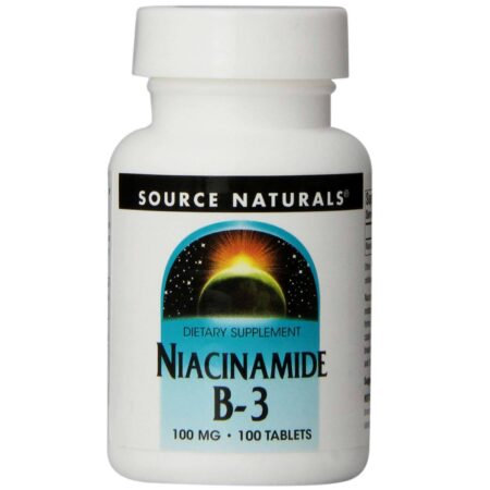 Source Naturals, Niacinamida 100 mg de vitamina B-3 - 100 Tabletes