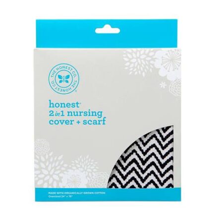 The Honest Company 2-in-1 Orgânico Nursing Cover and Scarf, Chevron - 1 Count