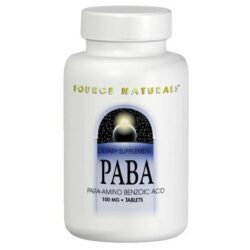 PABA 100mg Source Naturals: Energia e Pele Saudável - 250 Comprimidos
