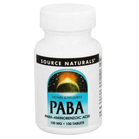 Source Naturals, PABA 100 mg - 100 Tabletes