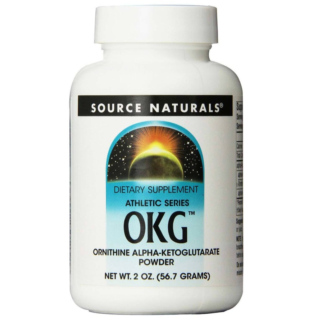 Source Naturals OKG Ornitina Cetoglutarato Pó 56.7g: Energia e Recuperação Muscular