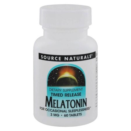 Source Naturals, Melatonina 3mg - 60 Tabletes com Liberação Controlada