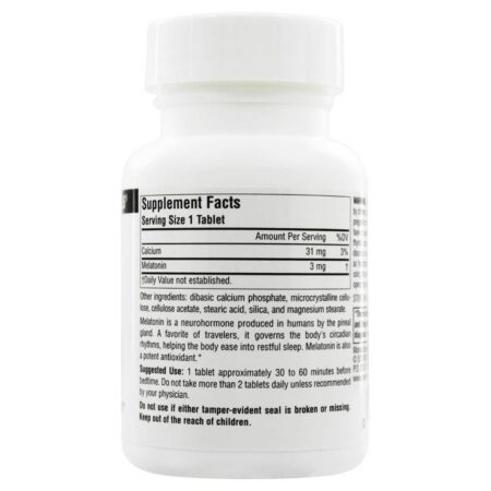 Source Naturals, Melatonina 3mg - 240 Tablete de Liberação Sustentada - Image 2