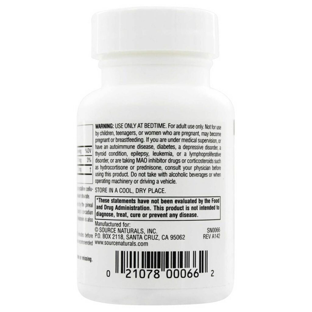Source Naturals Melatonina 3mg Liberação Sustentada - 240 Tabletes: Durma Bem e Acorde Renovado - Imagem 3