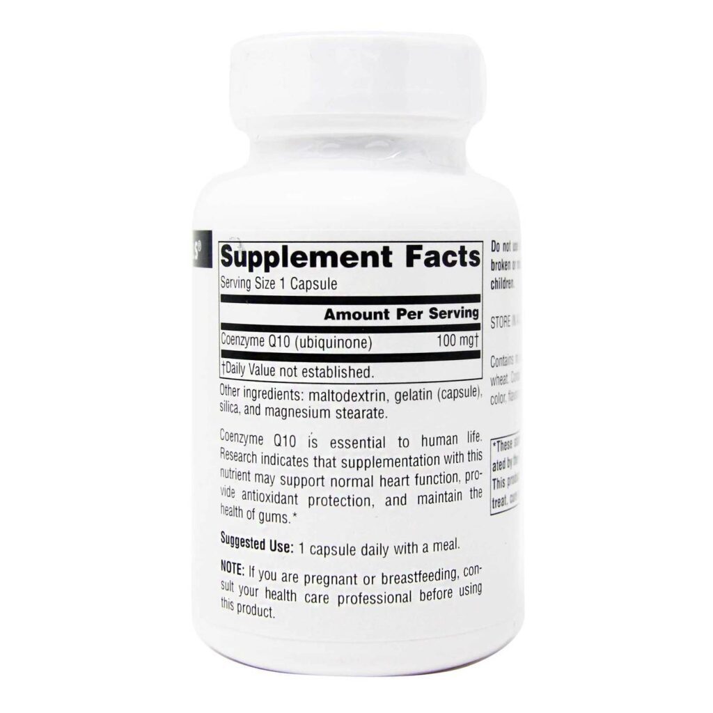 Source Naturals Coenzima Q10 100mg: Energia e Saúde do Coração - 90 Cápsulas - Imagem 2