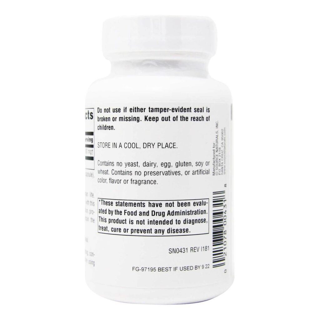 Source Naturals Coenzima Q10 100mg: Energia e Saúde do Coração - 90 Cápsulas - Imagem 3