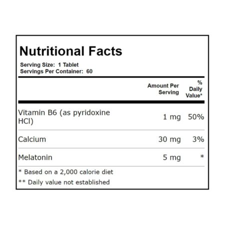 Source Naturals, Melatonina 5 mg - 60 Tablets - Image 2