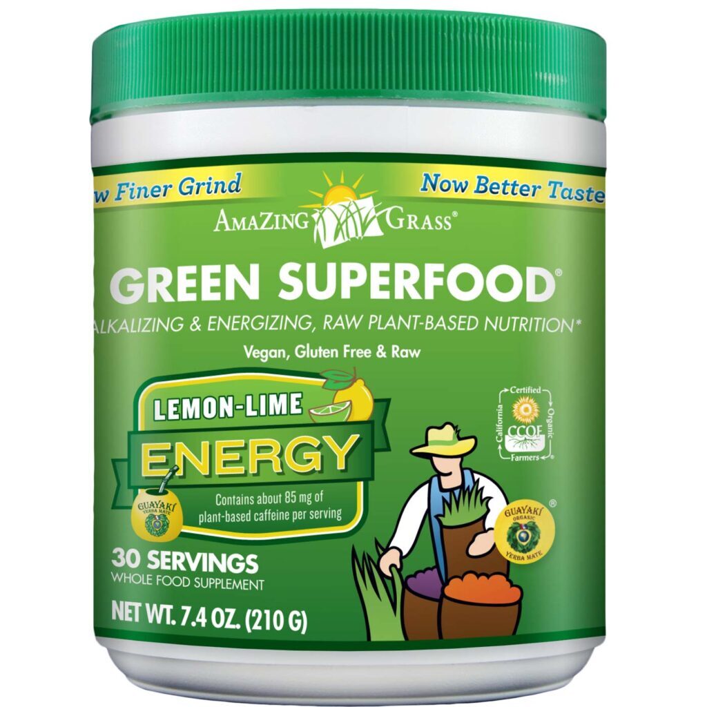 Amazing Grass Green Superfood Energia Lima-Limão 210g - Vitalidade e Nutrição Completa