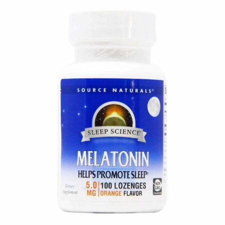 Source Naturals Melatonina, laranja - 5 mg - 100 Tabletes Sublingual