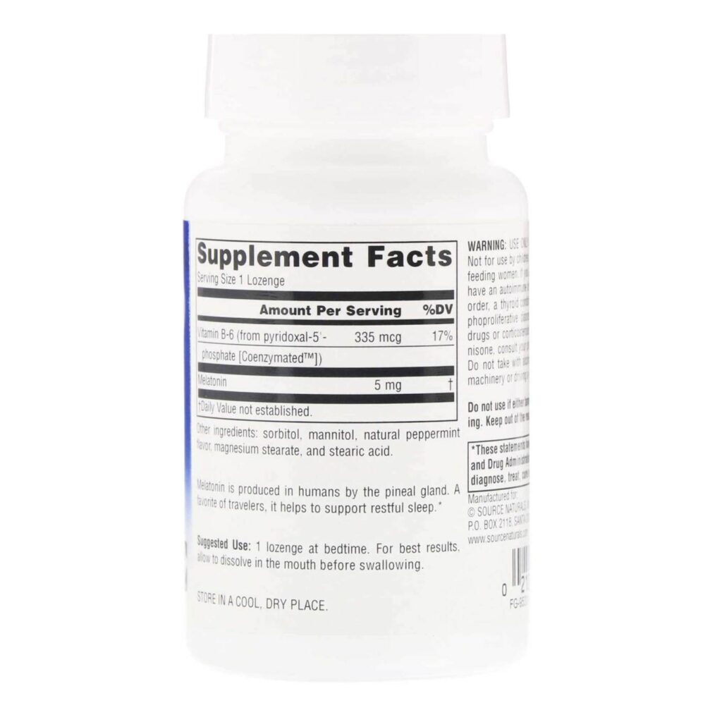 Source Naturals Melatonina 5mg Sublingual: Sono Profundo e Regenerador para Brasileiros - Imagem 2