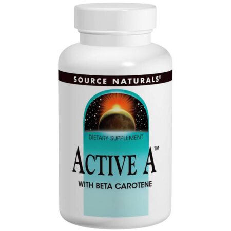 Source Naturals, Active A com Beta Carotene - 25,000 UI - 60 Tabletes