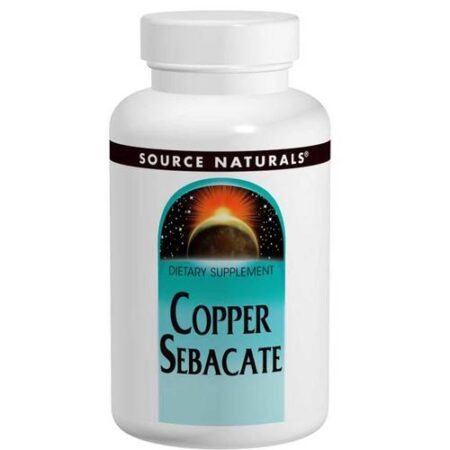 Source Naturals, Sebacato de Cobre 22 mg - 60 Comprimidos