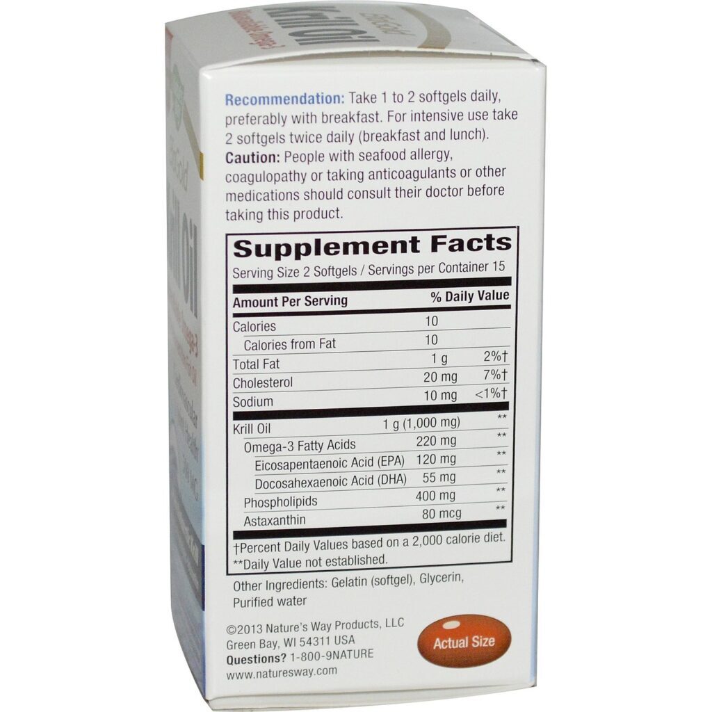 Nature's Way EFAGold® Óleo de Krill 500 mg - 30 Cápsulas: Saúde do Coração e Mente - Imagem 2