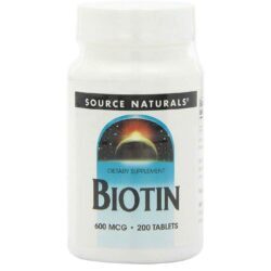 Source Naturals Biotina 600 mcg – 200 Tabletes: Cabelos, Unhas e Pele Saudáveis no Brasil