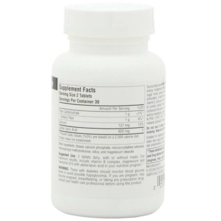 Source Naturals, Ácido alfa-lipóico, Liberação Lenta - 300 mg - 60 Tabletes - Image 2