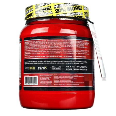 BSN, N.O.-Xplode™, Sabor Uva - 1.11 kg (2.45 lb) - Image 3