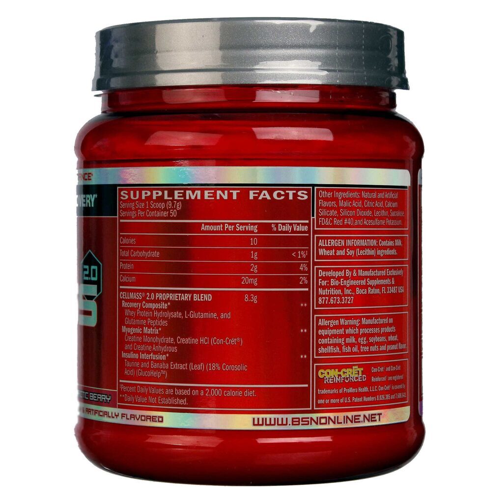 BSN CellMass® 2.0 - 485g: Creatina Monohidratada e Matriz Avançada para Performance Muscular no Brasil - Imagem 2