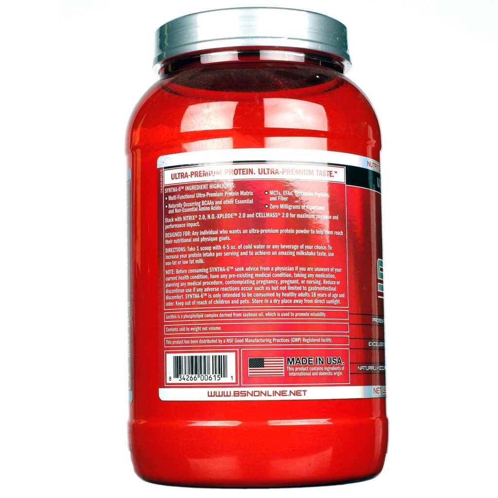 BSN Syntha-6 Strawberry Milkshake 1,32 Kg: Proteína Premium para Massa Muscular - Imagem 3