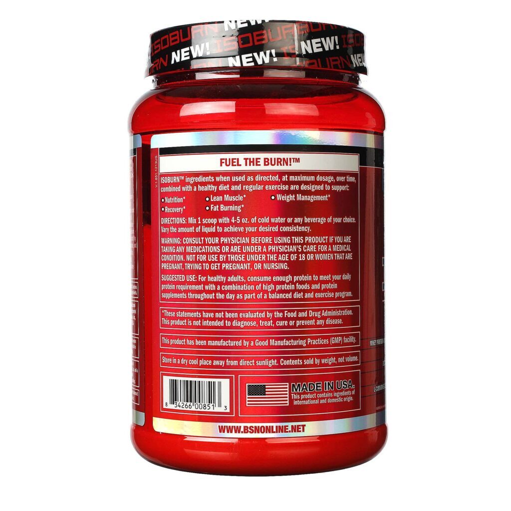 BSN Isoburn Proteína Isolada - Sorvete de Baunilha 600g: Força e Recuperação Muscular - Imagem 3