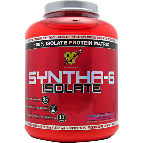 BSN Syntha-6 Isolate Milkshake de Morango - 1.82kg para Ganho de Massa Muscular