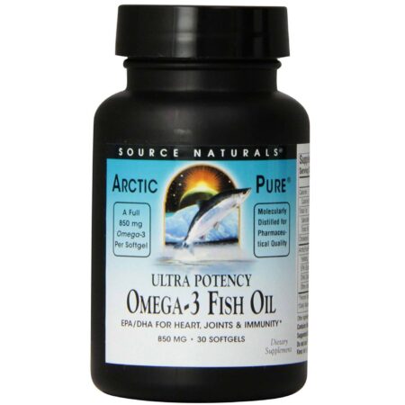 Source Naturals ArcticPure Ultra Potency Omega-3 Óleo de Peixe - 850 mg - 30 Cápsulas em Gel