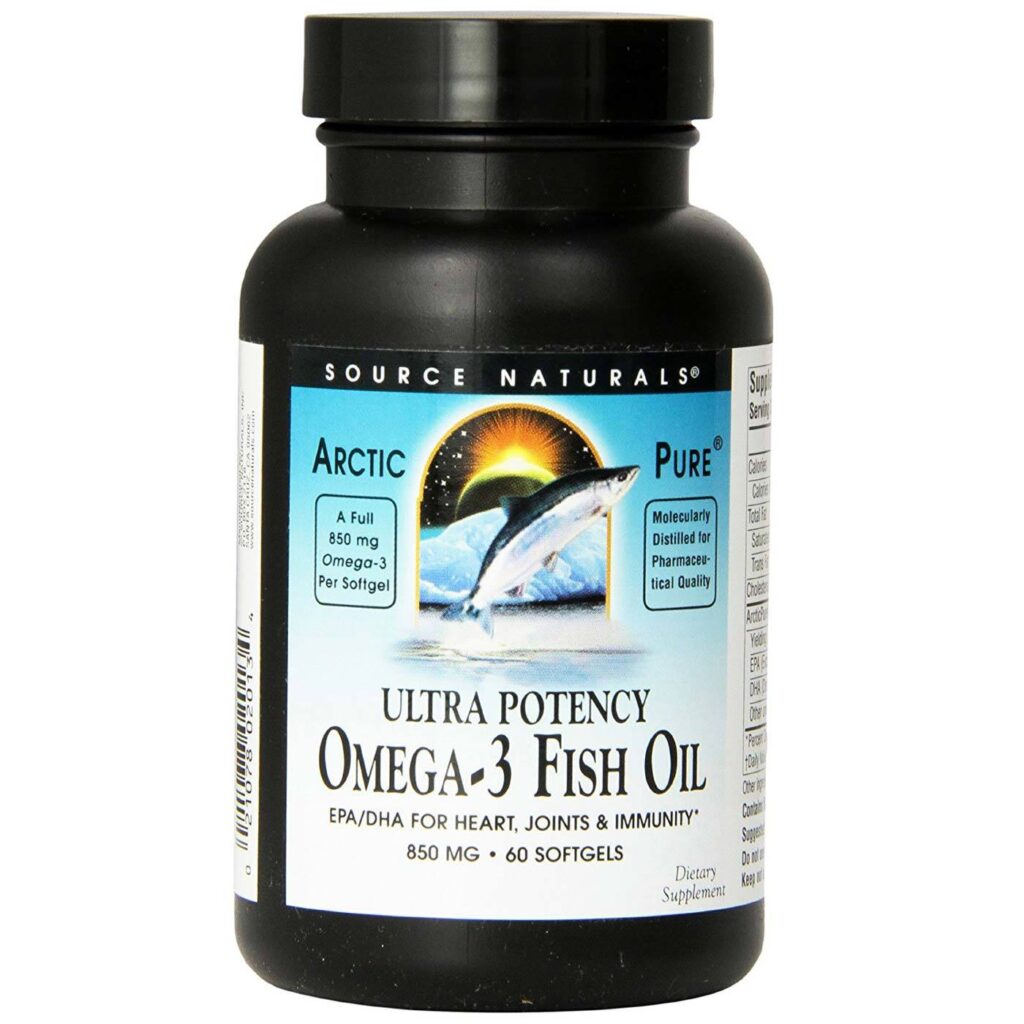 Source Naturals ArcticPure Ômega-3 Óleo de Peixe Ultra Potente 850 mg - 60 Cápsulas Gel