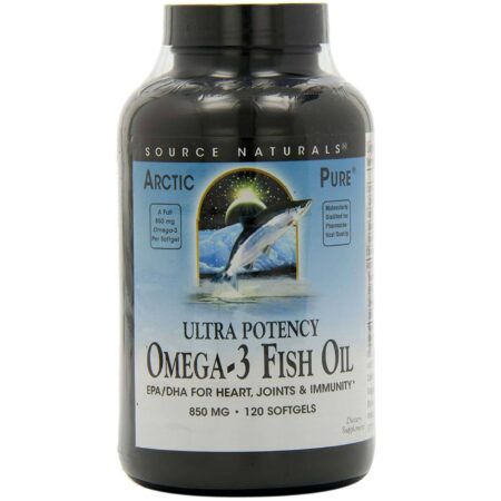 Source Naturals ArcticPure, Ultra Potency Omega-3 Óleo de Peixe - 850 mg - 120 Cápsulas em Gel