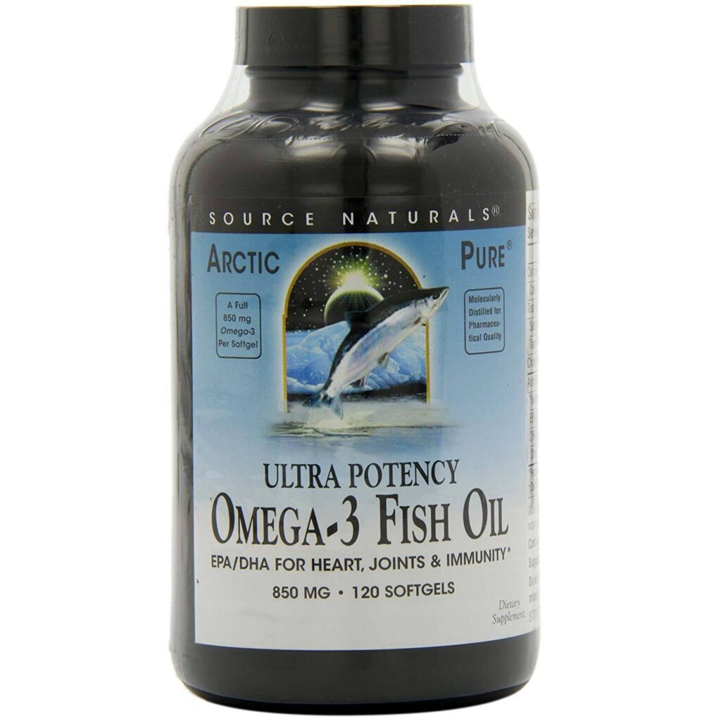 Source Naturals ArcticPure Ultra Potência Ômega 3 Óleo de Peixe 850 mg - 120 Cápsulas Gel
