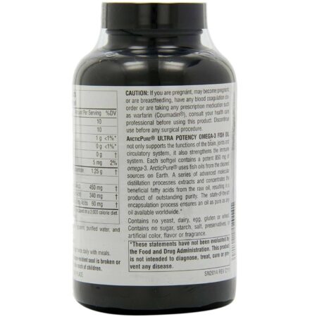 Source Naturals ArcticPure, Ultra Potency Omega-3 Óleo de Peixe - 850 mg - 120 Cápsulas em Gel - Image 3