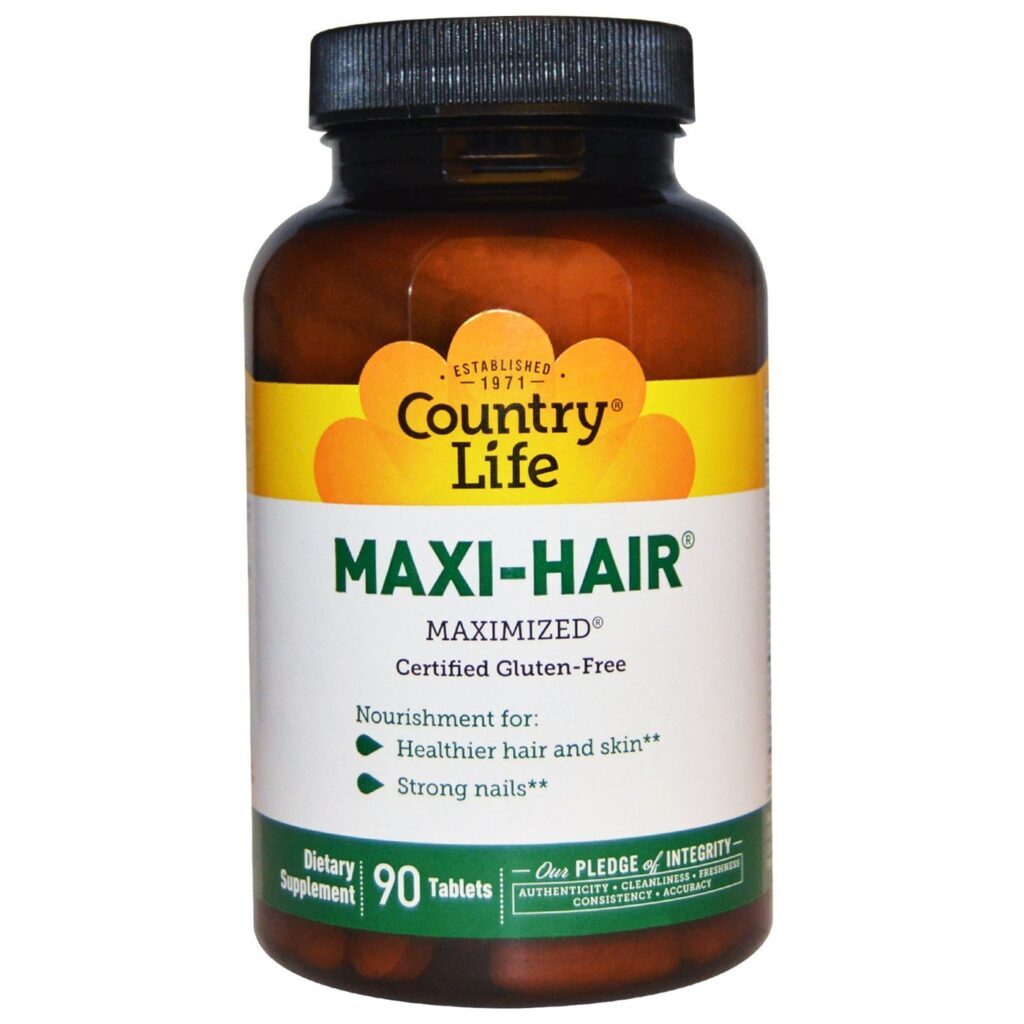 Country Life Maxi-Hair: Vitamina Essencial para Cabelos Fortes e Saudáveis no Brasil - 90 Tabletes