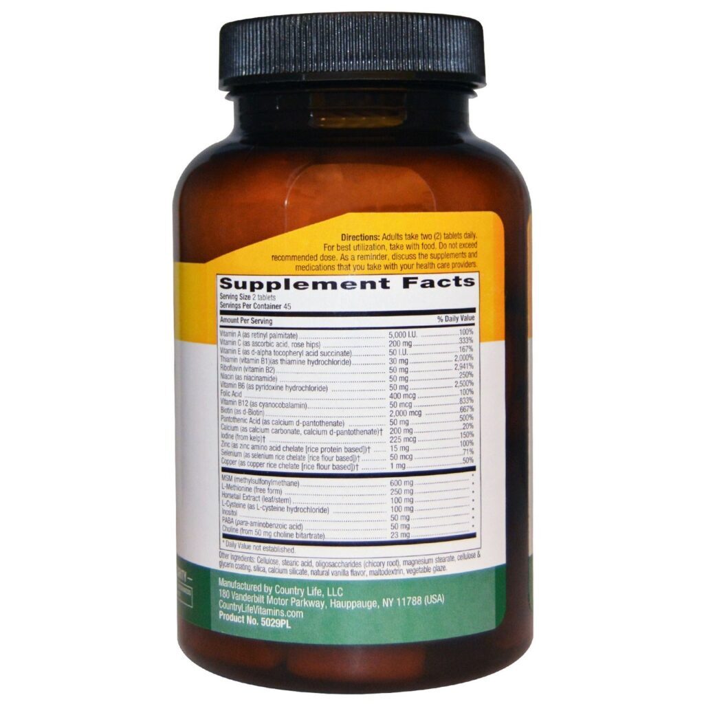 Country Life Maxi-Hair: Vitamina Essencial para Cabelos Fortes e Saudáveis no Brasil - 90 Tabletes - Imagem 2