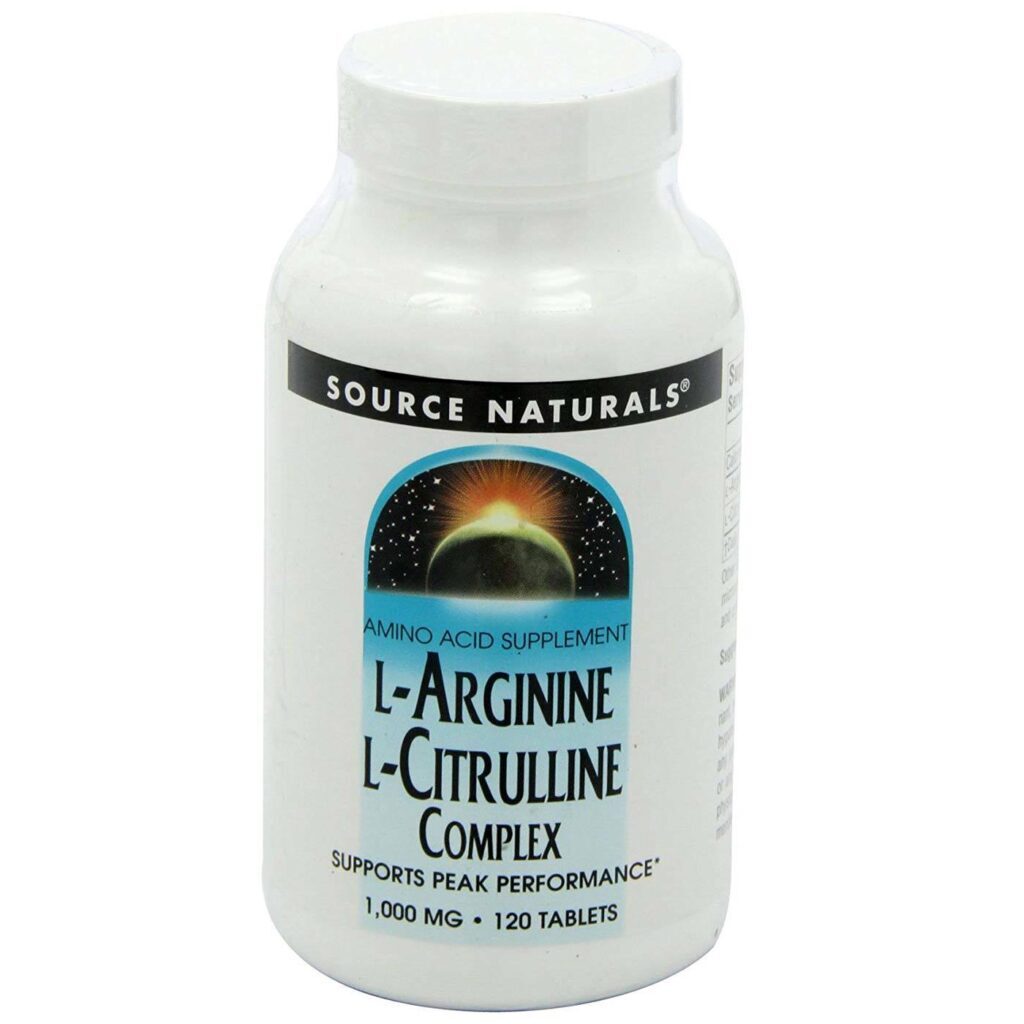 Source Naturals L-Arginina L-Citrulina Complexo 120 Tabletes - Energia e Performance