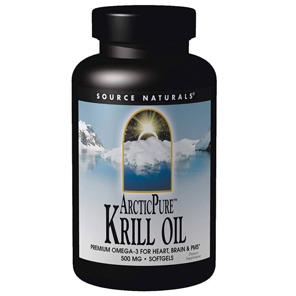 Source Naturals ArcticPure Óleo de Krill 500 mg - 30 Cápsulas para Saúde Cardiovascular e Bem-Estar