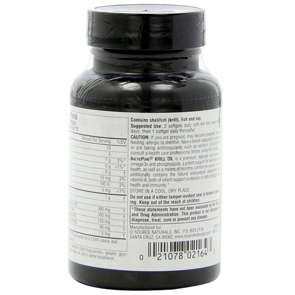 Source Naturals ArcticPure Óleo de Krill 500 mg - 30 Cápsulas para Saúde Cardiovascular e Bem-Estar - Imagem 3