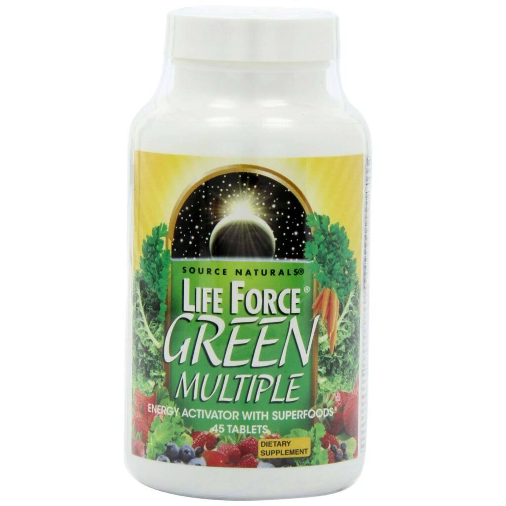 Source Naturals Life Force Multivitamínico Verde 45 Tabletes - Energia e Bem-Estar Completo