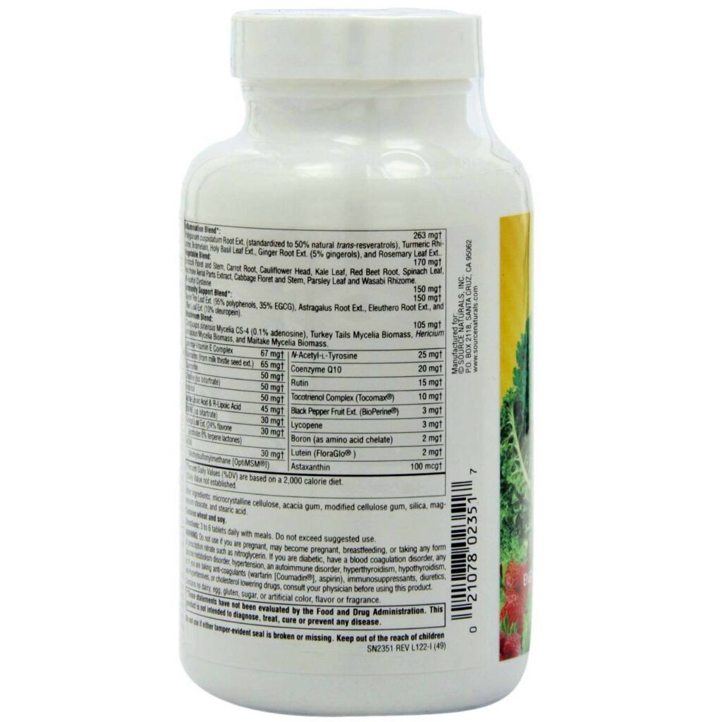 Source Naturals Life Force Multivitamínico Verde 45 Tabletes - Energia e Bem-Estar Completo - Imagem 3