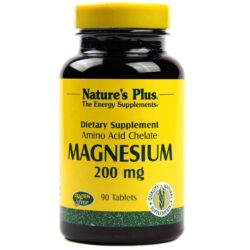 Nature's Plus Magnésio 200 mg - 90 Tabletes: Seu Aliado para Vitalidade e Bem-Estar