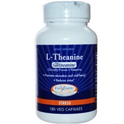 Enzymatic Therapy L-Teanina 180 Cápsulas: Relaxamento e Foco Natural