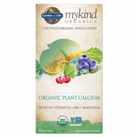 Garden of Life, mykind Organics® Cálcio Vegatal 800 mg - 90 Tabletes Vegano