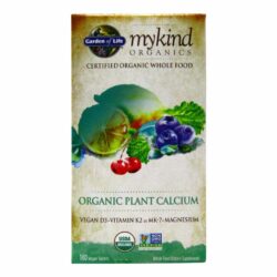 Garden of Life mykind Orgânicos Cálcio Vegetal 800 mg - 180 Tabletes Vegano - Saúde Óssea e Energética