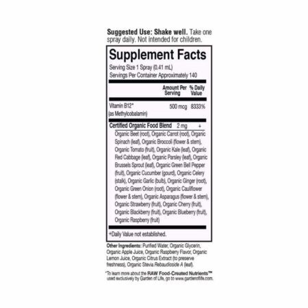 Garden of Life mykind Vitamina B12 500 mcg Spray Orgânico - 58ml | Energia e Vitalidade para Brasileiros - Imagem 4