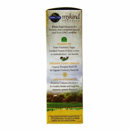 Garden of Life, mykind Vitamina D3 1000 IU Orgânica Vegana - 58 ml Spray - Image 4