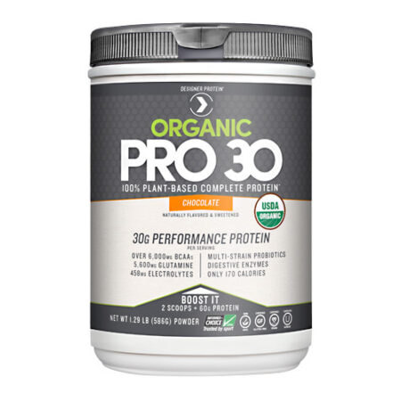 Designer Proteína Orgânico Pro 30 Performance Proteína, Chocolate natural - 1.29 lbs