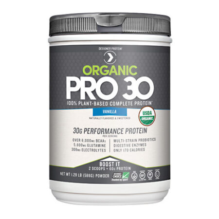 Designer Proteína Orgânico Pro 30 Performance Proteína, Baunilha Natural - 1.29 lbs